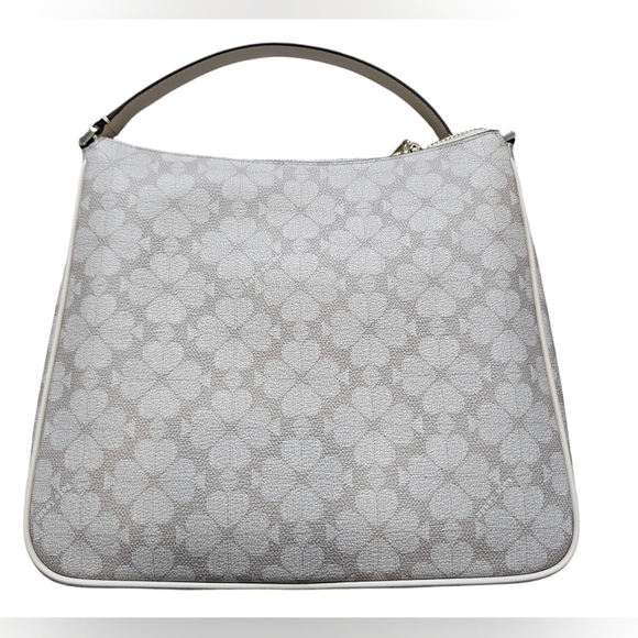 Kate Spade Dark Beige PVC Flower Crossbody Bag, With Silver Hardware, New w/tags - Picture 7 of 8